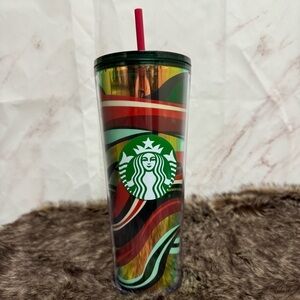 Starbucks Christmas 2021 Winter Holiday Colorful Iridescent Tumbler